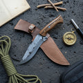 30 CM Dövme Çelik Ceviz Sap Kamp ve Bushcraft Bıçağı