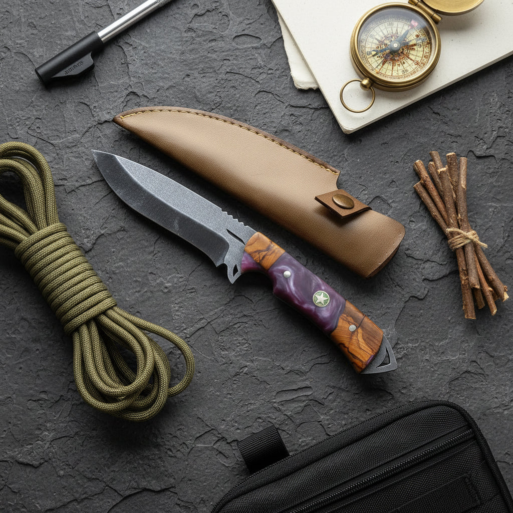 Bushcraft 25 Cm Hibrit Saplı Outdoor Av Bıçağı