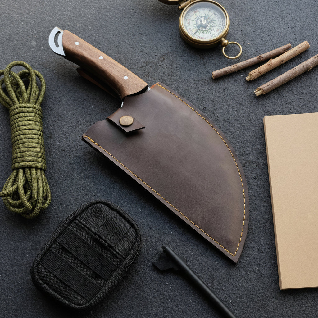 Patili Almazan Şef Model 32 Cm Kamp Bıçağı