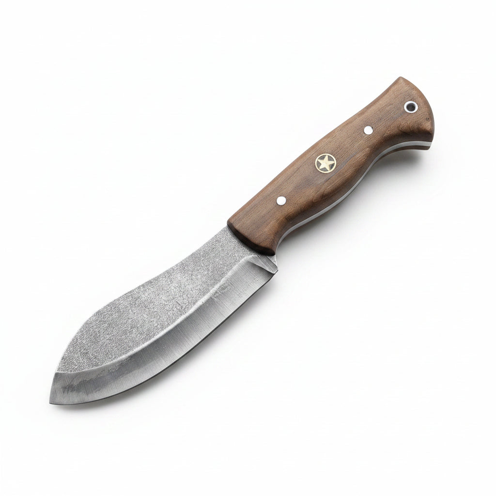 Satır Model Kamp Bıçağı – 25.5 cm Ceviz Sap Outdoor Av Bıçağı
