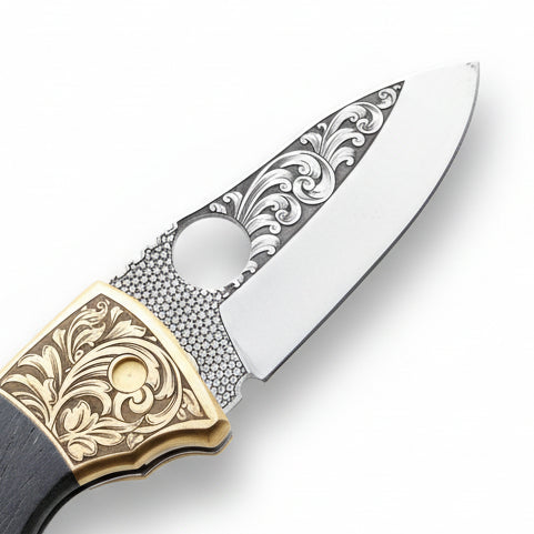 N690 Çelik 18 CM Balçak Gravür İşlemeli Naim Model