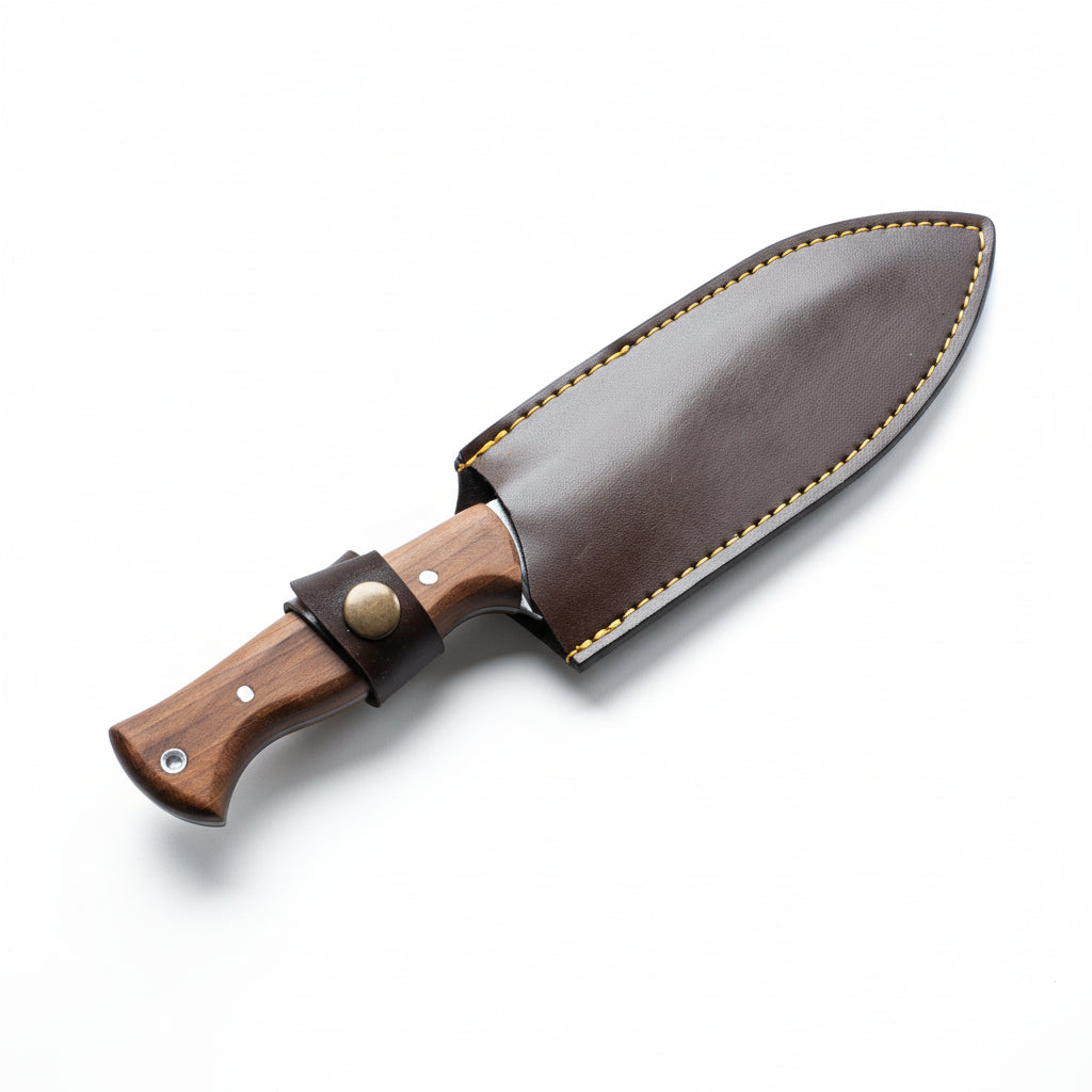 Satır Model Kamp Bıçağı – 25.5 cm Ceviz Sap Outdoor Av Bıçağı