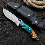 4034 Çelik Hibrit Sap Kamp Bıçağı – 25.5 cm Mavi Outdoor Bıçak
