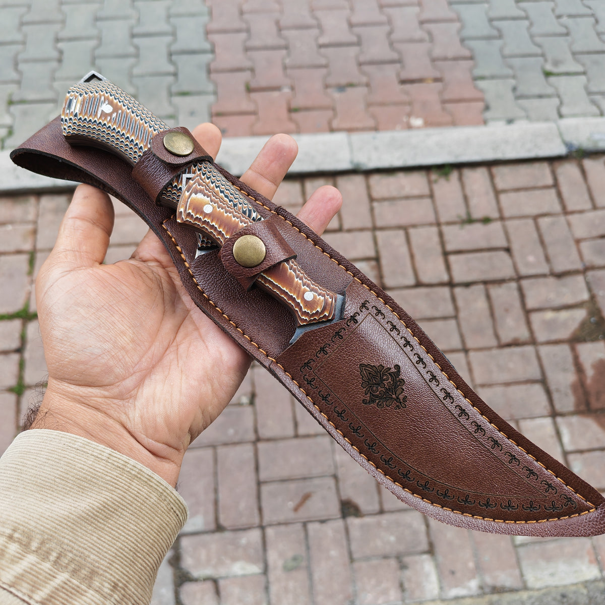 Baba Oğul Bıçak Seti – Isıya Suya Dayanıklı Verzalit Saplı El Yapımı Outdoor Set
