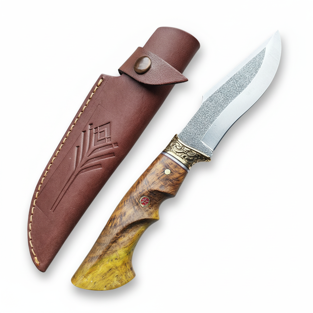N690 Çelik Stabilize Saplı Pirinç Önlüklü Avcı Model 28.5 CM