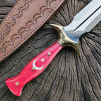 Ay Yıldızlı Çerkes Model Epoksi Saplı 30 CM Kamp Bıçağı