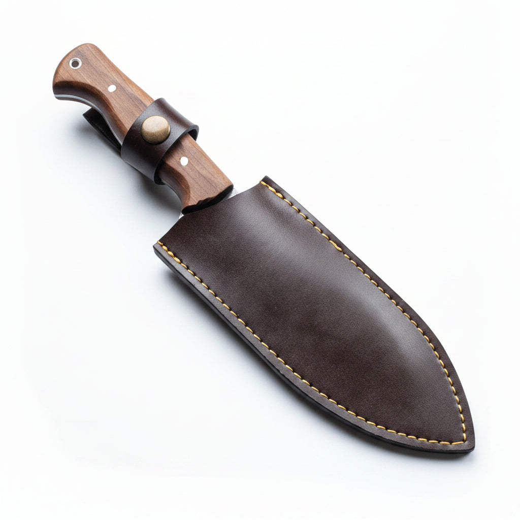 Satır Model Kamp Bıçağı – 25.5 cm Ceviz Sap Outdoor Av Bıçağı