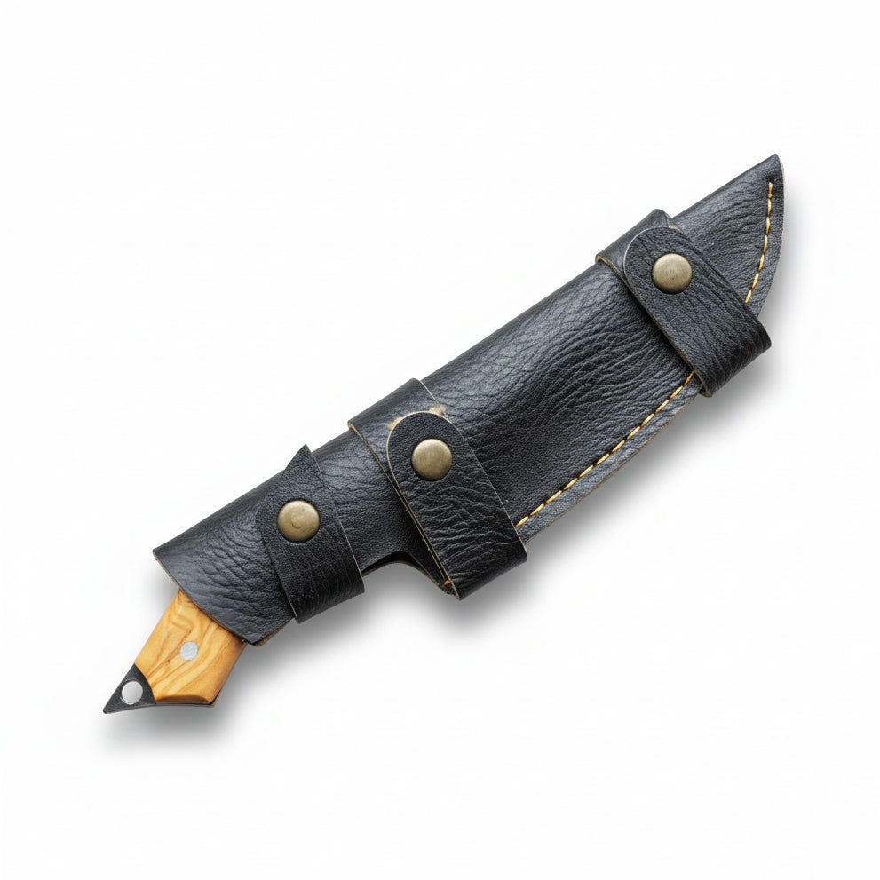 4034 Çelik Hibrit Sap Kamp Bıçağı – 25.5 cm Sarı Outdoor Bıçak