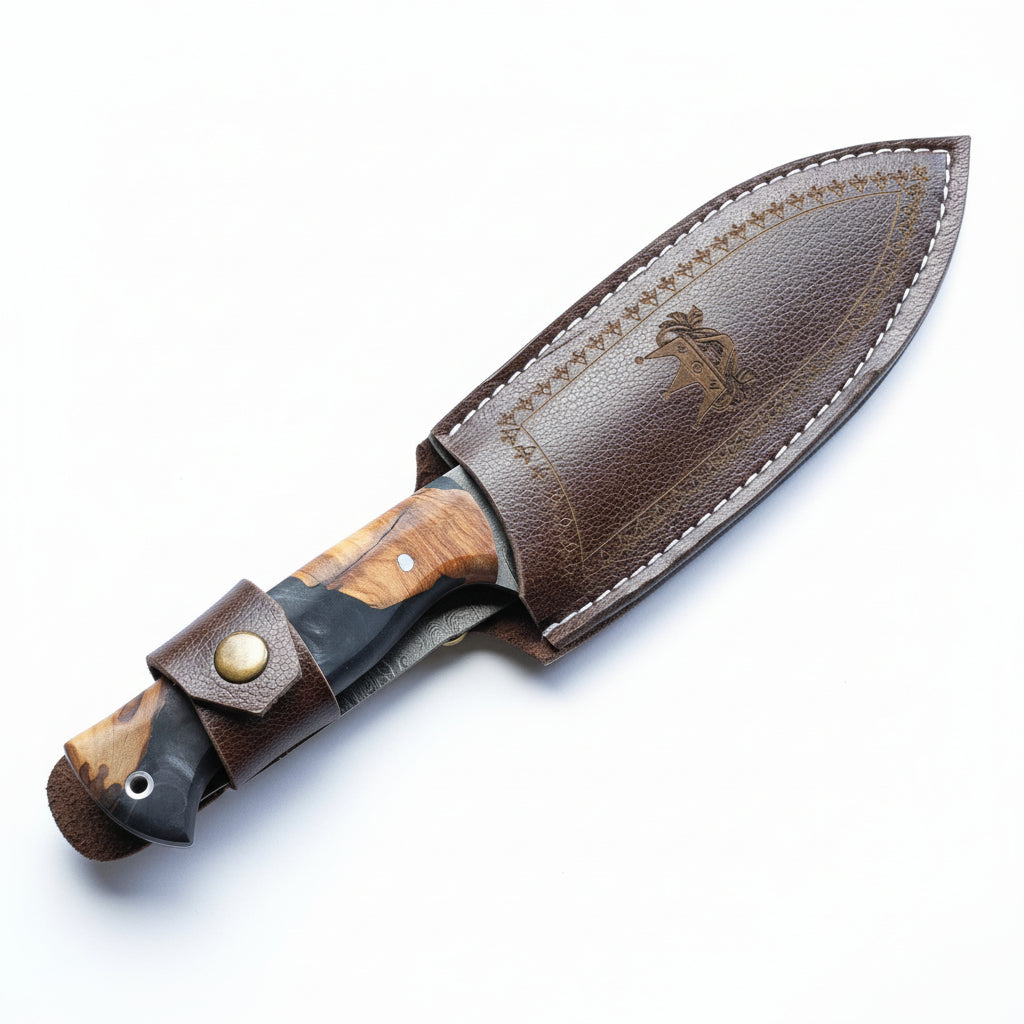 Hibrit Sap Satır Model Kamp Bıçağı – 25.5 cm Siyah Outdoor Av Bıçağı