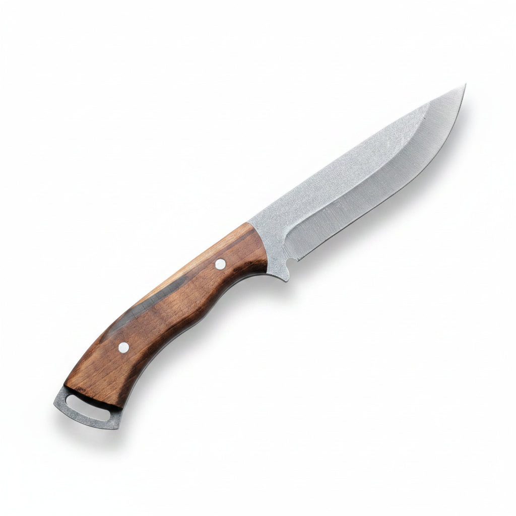 El Yapımı Bushcraft Kamp Bıçağı – 26 cm Ceviz Sap Outdoor Bıçak
