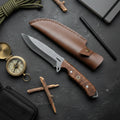 El Yapımı Bushcraft Kamp Bıçağı – 25 cm Ceviz Sap Outdoor Bıçak