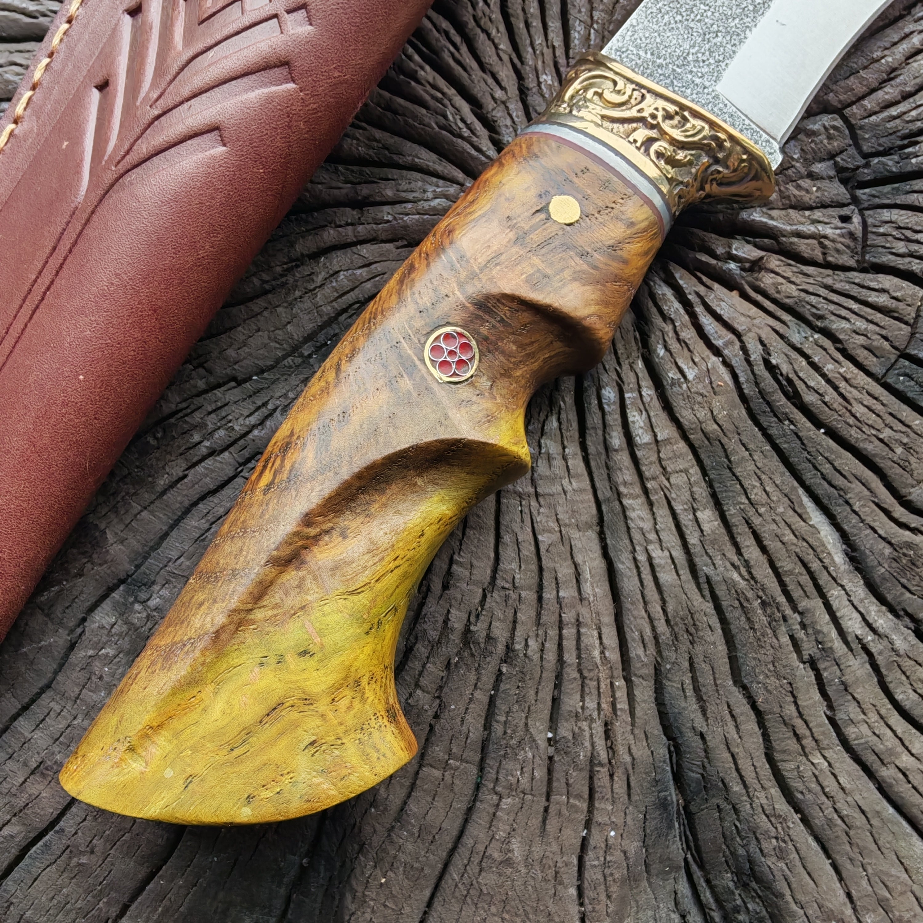N690 Çelik Stabilize Saplı Pirinç Önlüklü Avcı Model 28.5 CM