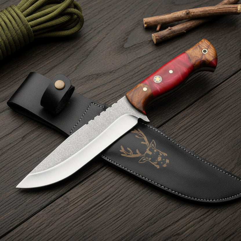Hibrit Sap Bowie Model 30 CM El Yapımı Outdoor Av Bıçağı