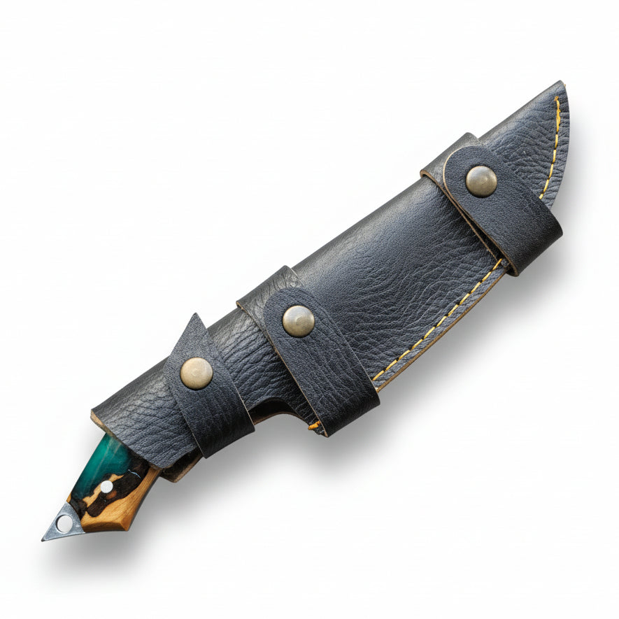 4034 Çelik Hibrit Sap Kamp Bıçağı – 25.5 cm Yeşil Outdoor Bıçak