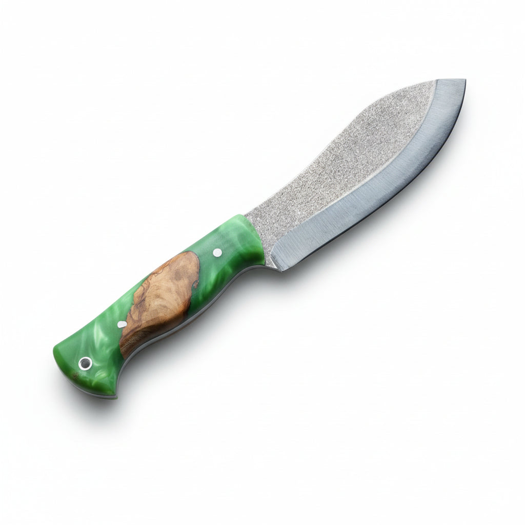 Hibrit Sap Satır Model Kamp Bıçağı – 25.5 cm Yeşil Outdoor Av Bıçağı