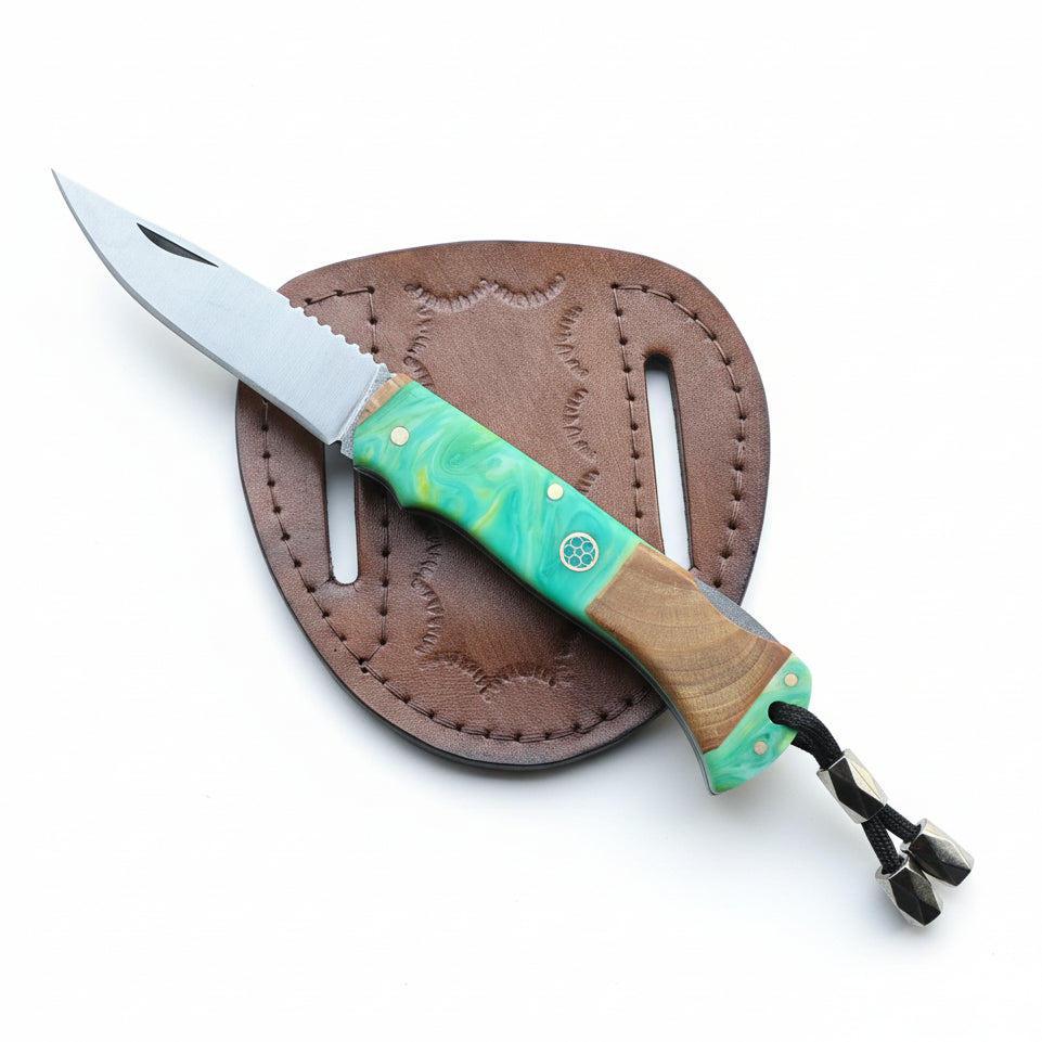 4116 Çelik Ceviz Ve Epoksi Hibrit Sap Katlanır Model - 20.5 Cm