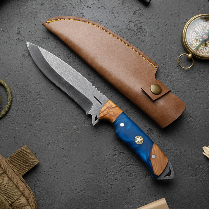 25 CM Hibrit Saplı El Yapımı Outdoor Av Bıçağı