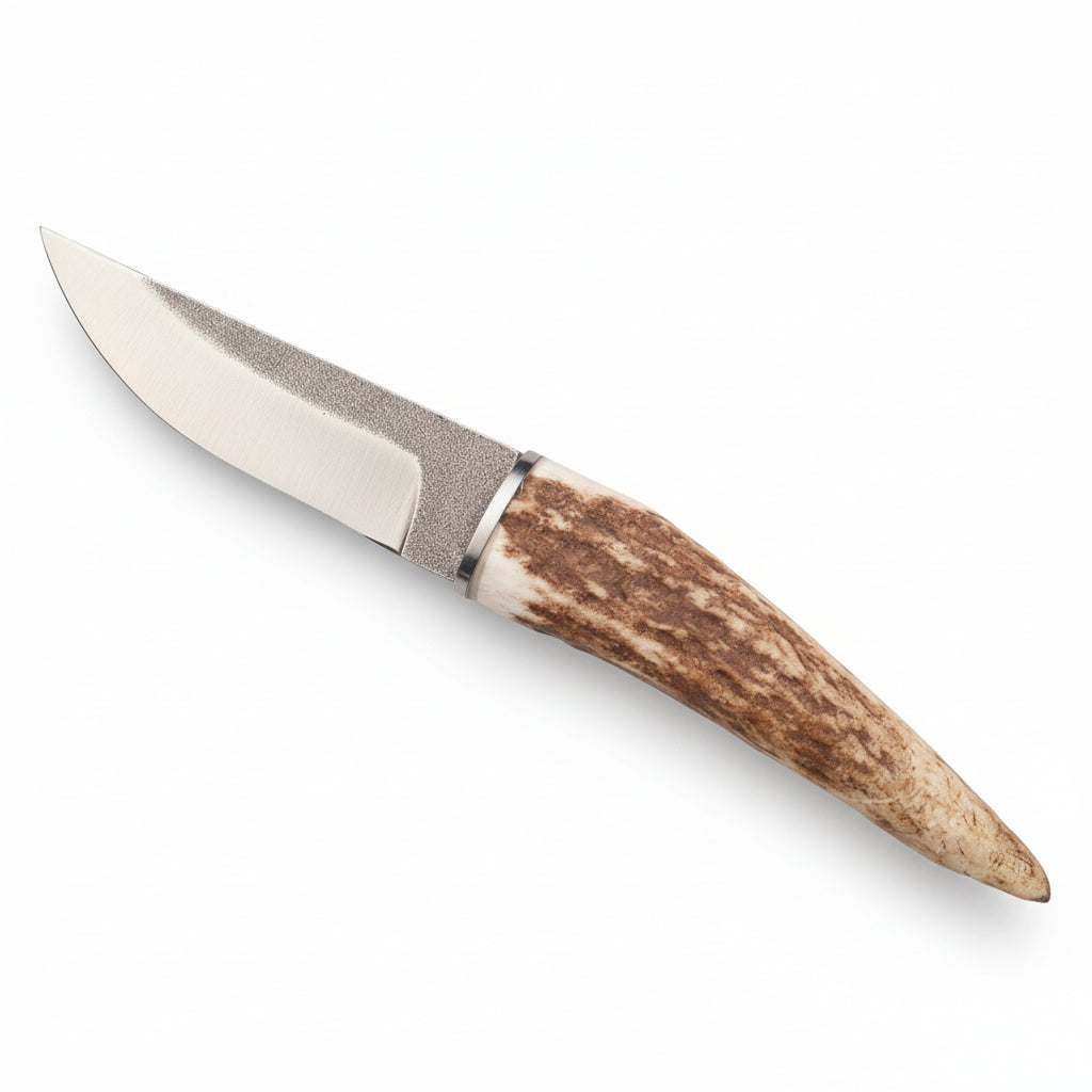 4116 Çelik Doğal Geyik Boynuzu Sap 16 CM Bushcraft Mini Kamp Bıçağı