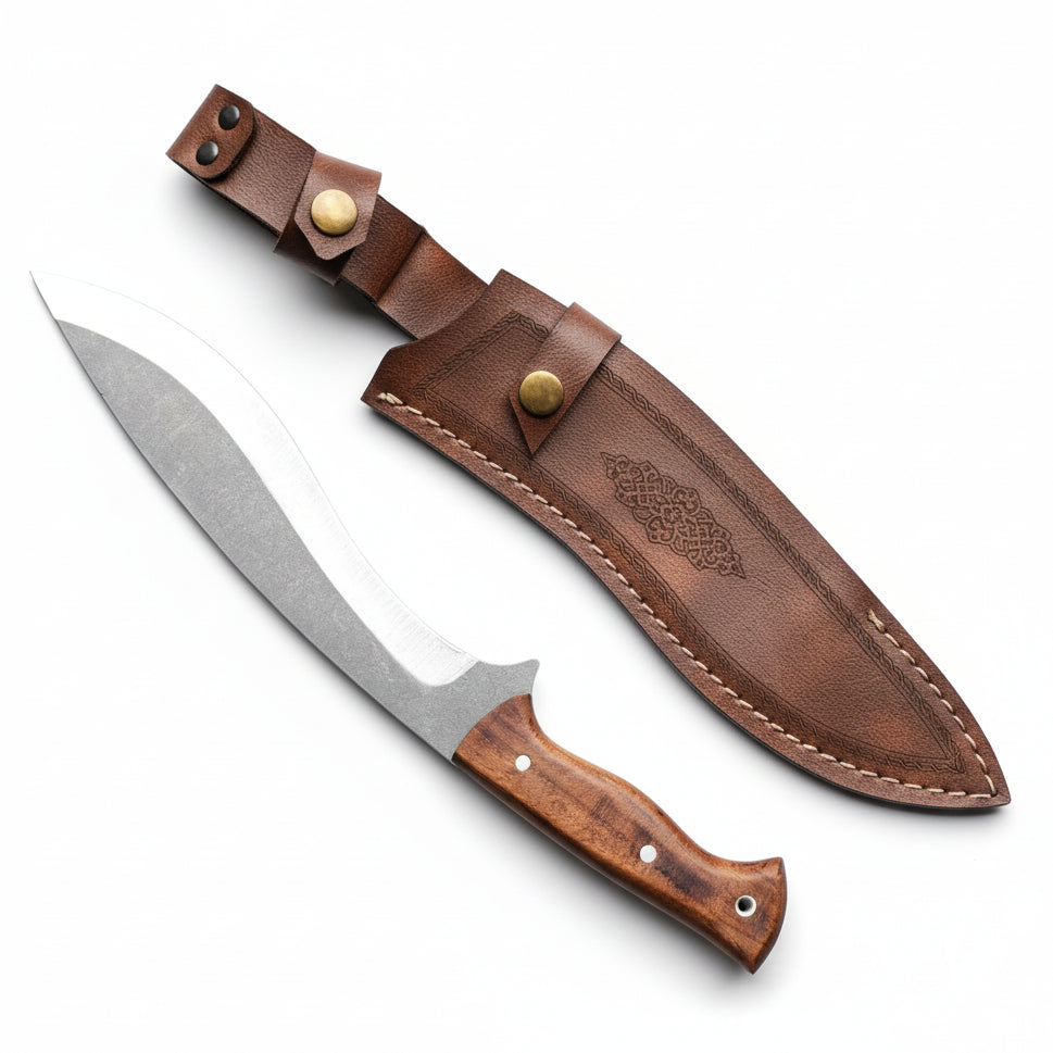 33cm Kukri Bıçak - Ceviz Sap 4116 Çelik