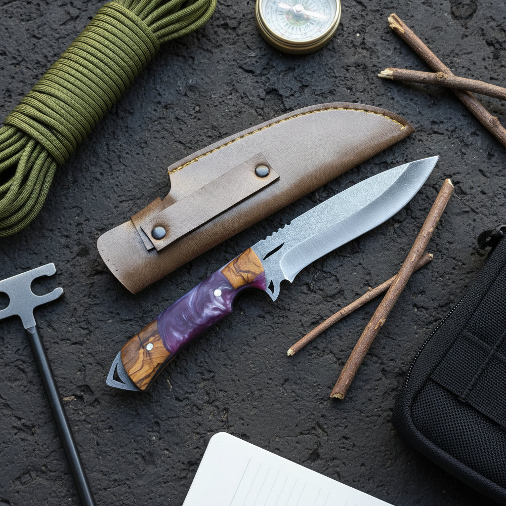 Bushcraft 25 Cm Hibrit Saplı Outdoor Av Bıçağı