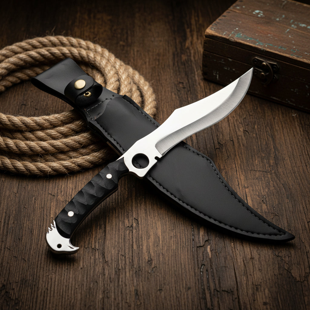 Kartal Figürlü Av Bıçağı – 37.5 cm Profesyonel Outdoor Kamp Bıçağı
