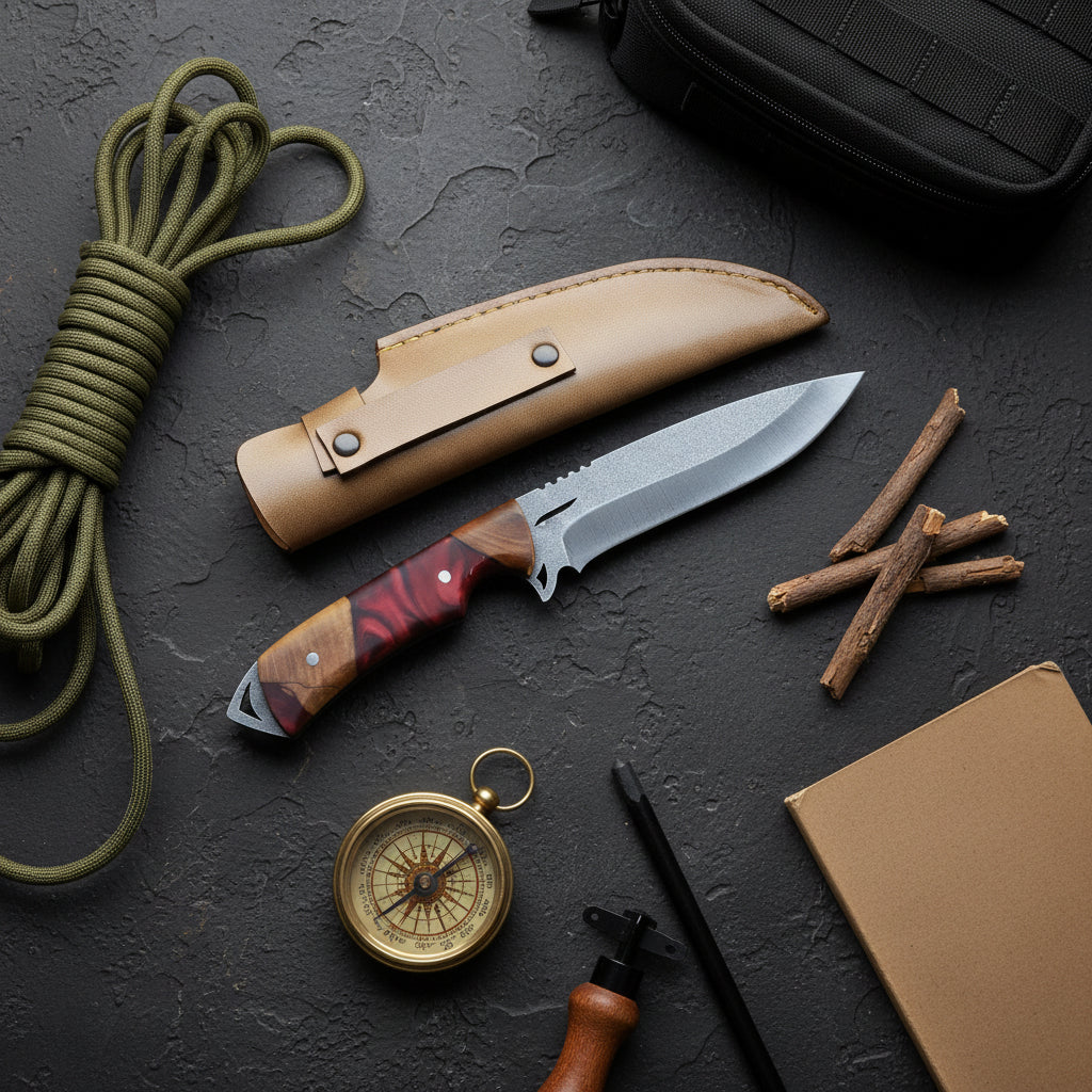 Bushcraft 25 Cm Hibrit Saplı Outdoor Av Bıçağı