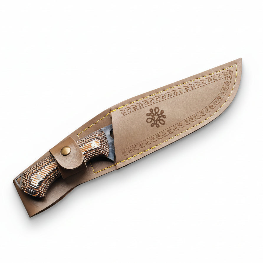 4116 Çelik Verzalit Sap Ay Yıldız Kamp Bıçağı – 30 cm Profesyonel Outdoor Bıçak
