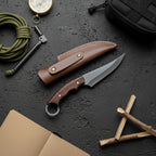 El Yapımı 25 cm Ceviz Sap Outdoor Avci Bıçağı
