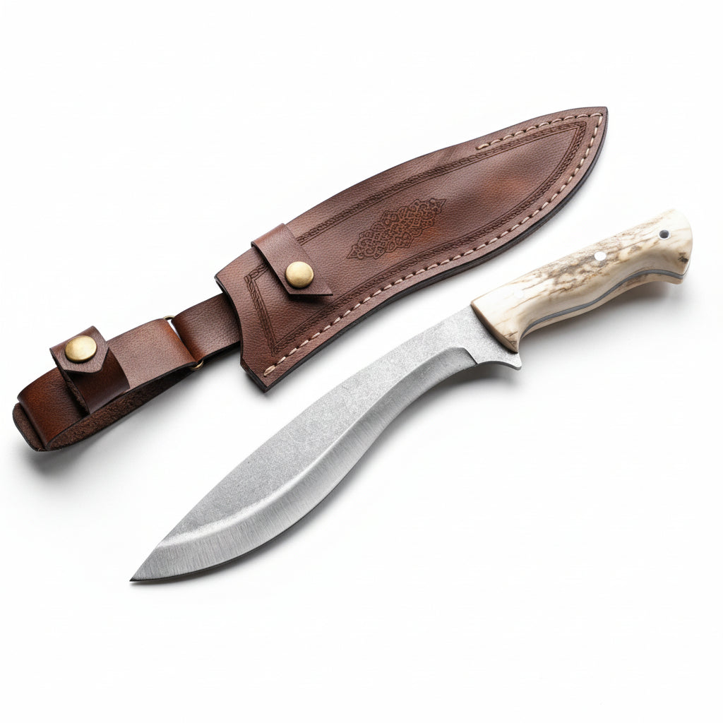 Kukri Model Geyik Boynuzu Saplı 33 CM