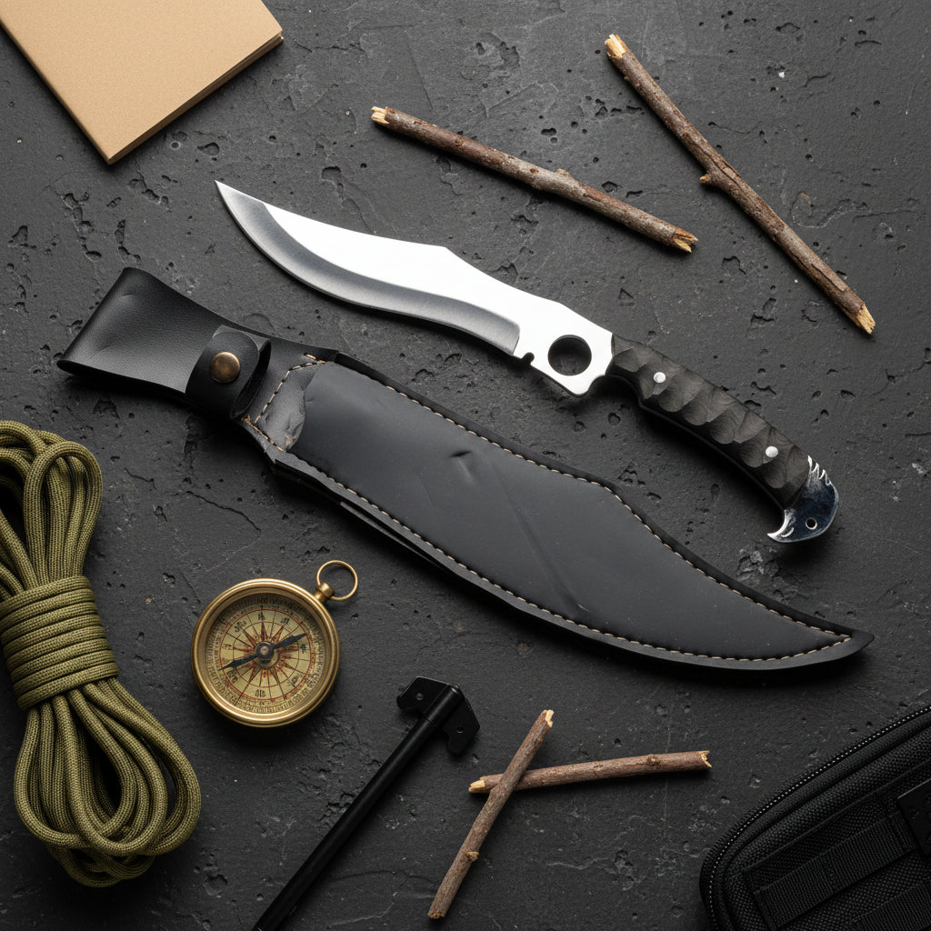 Kartal Figürlü Av Bıçağı – 37.5 cm Profesyonel Outdoor Kamp Bıçağı