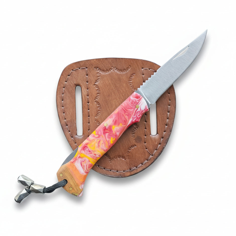 4116 Çelik Ceviz Ve Epoksi Hibrit Sap Katlanır Model - 20.5 Cm
