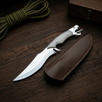 Yılan Figürlü Beyaz Av Bıçağı – 32.5 cm Profesyonel Outdoor Bıçak