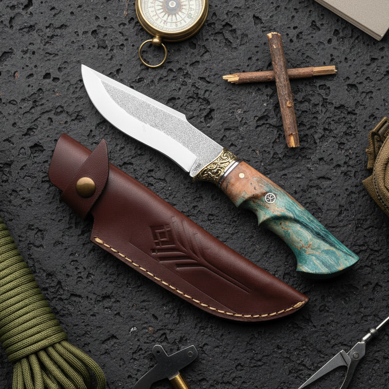 N690 Çelik Stabilize Saplı Pirinç Önlüklü Avcı Model 28.5 CM