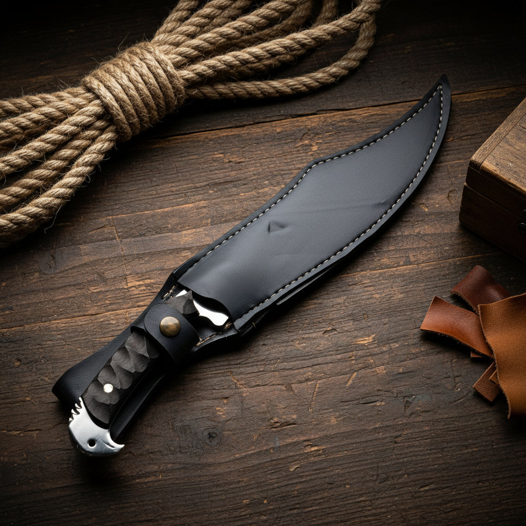 Kartal Figürlü Av Bıçağı – 37.5 cm Profesyonel Outdoor Kamp Bıçağı