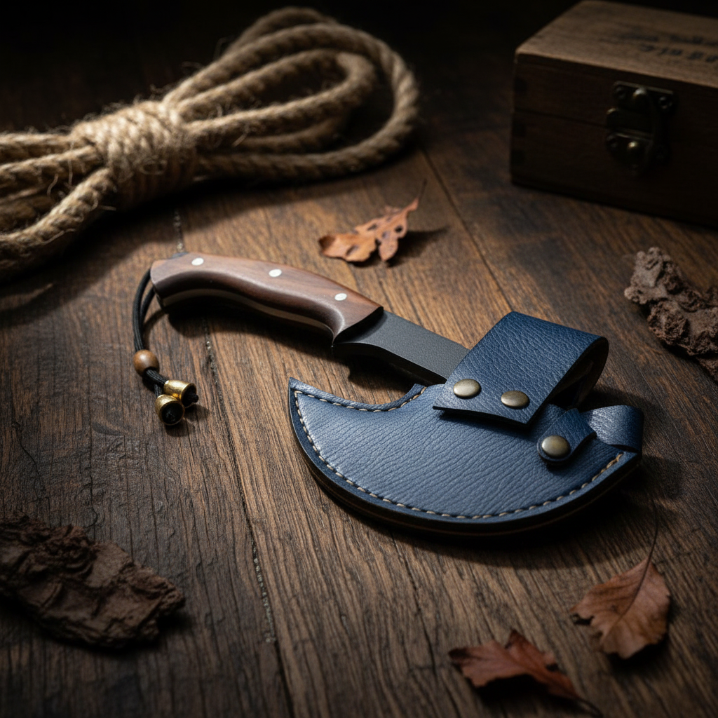 Kamp Baltası – 29 cm Karbon Çelik Ceviz Sap El Yapımı Outdoor Balta
