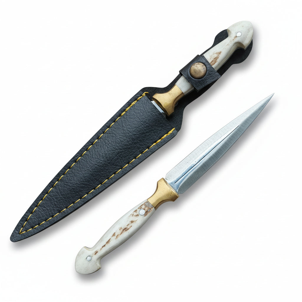 Geyik Boynuzu Sap Çerkes Model 20 CM Kamp Bıçağı