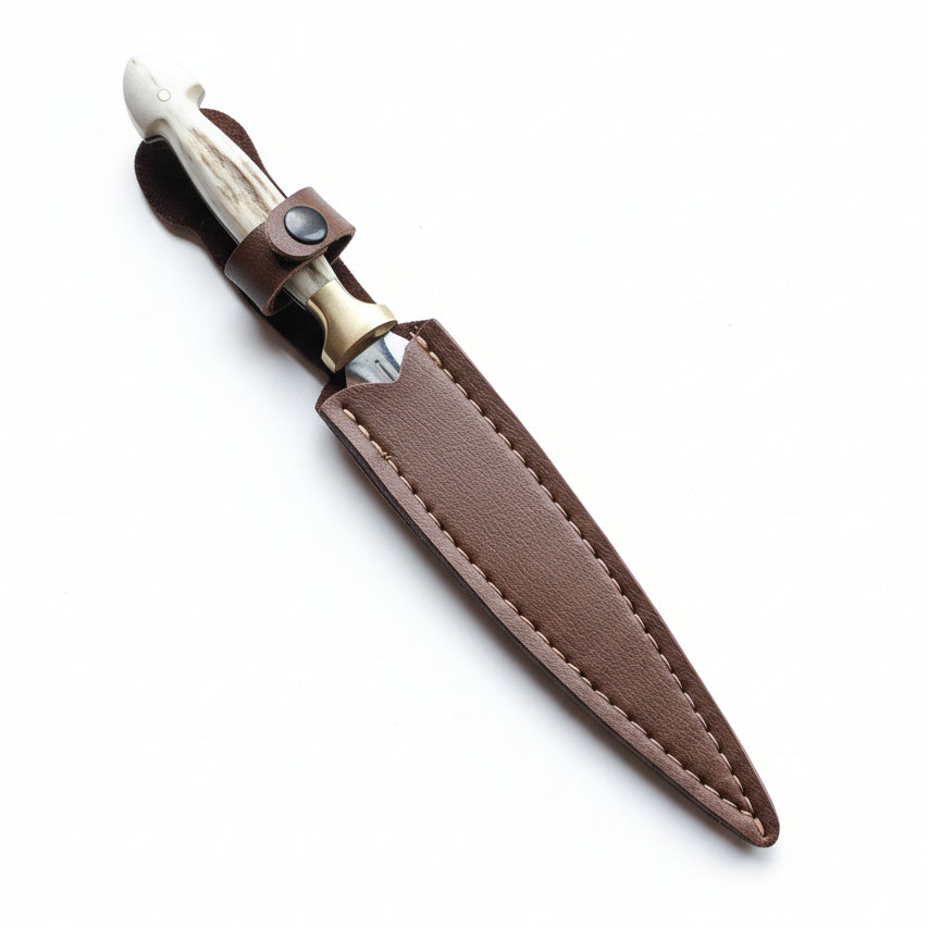 Geyik Boynuzu Sap Çerkes Model 23 CM Kamp Bıçağı