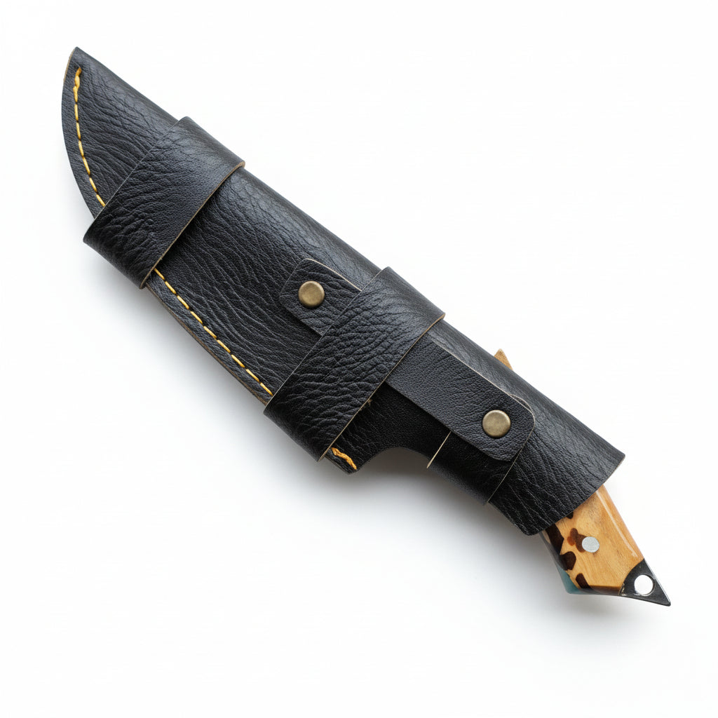 4034 Çelik Hibrit Sap Kamp Bıçağı – 25.5 cm Mavi Outdoor Bıçak