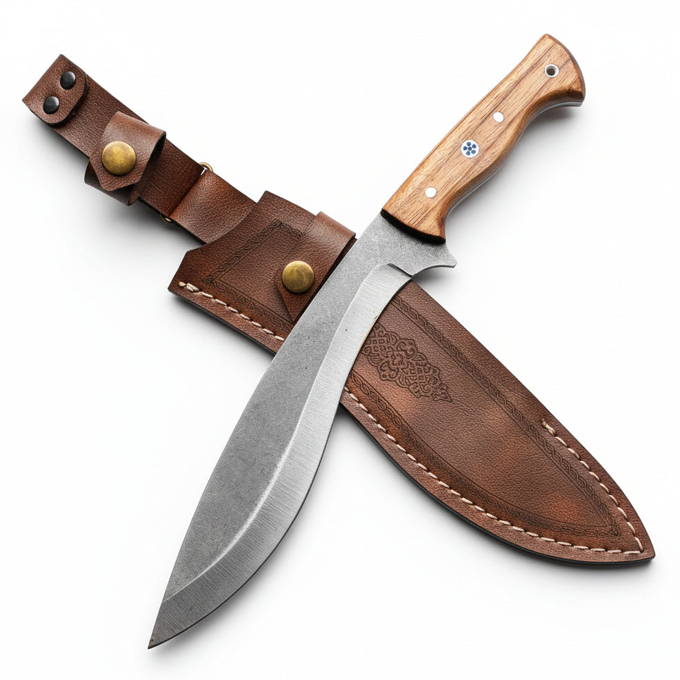 33cm Kukri Bıçak - Ceviz Sap 4116 Çelik