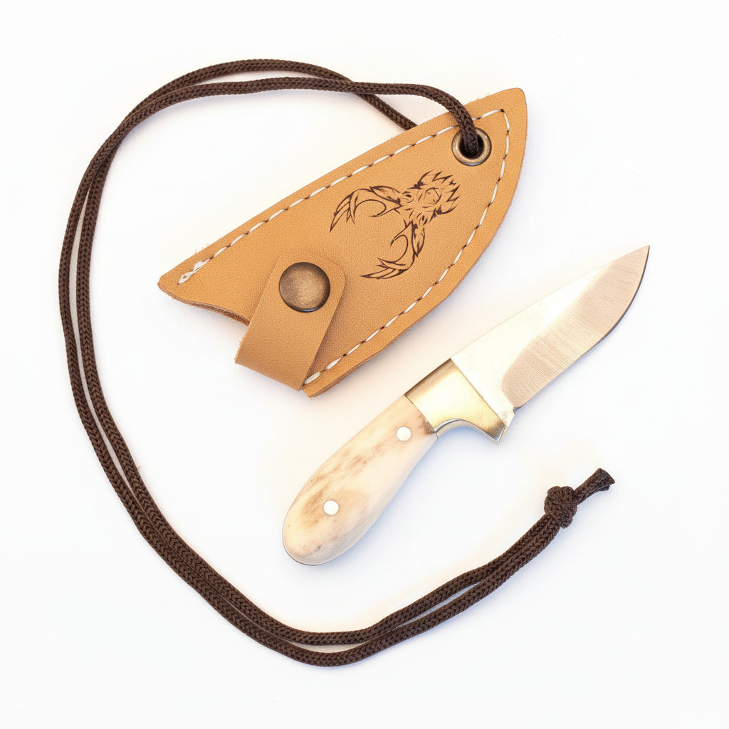 4116 Çelik Geyik Boynuzu Mini Kolye 12 CM