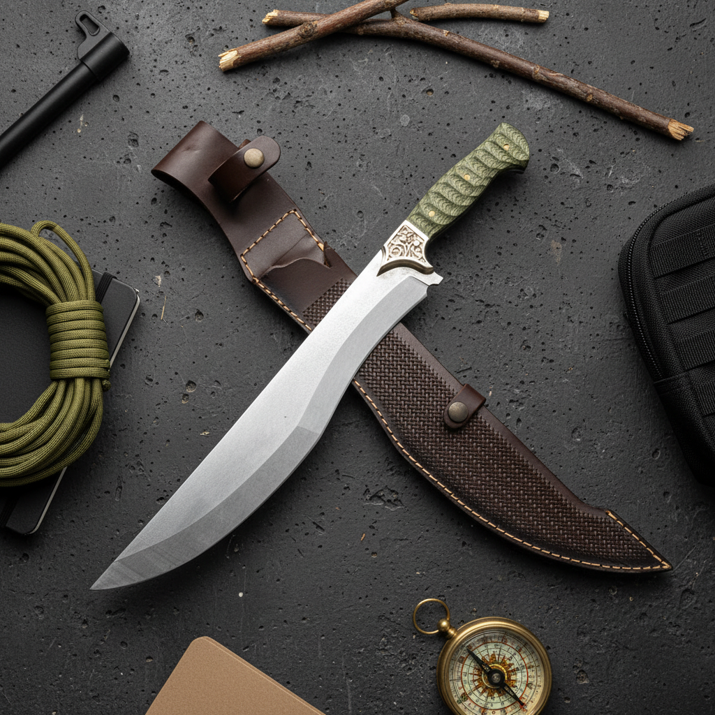 Endüstriyel Saplı 47 Cm Outdoor Kamp ve Orman Bıçağı