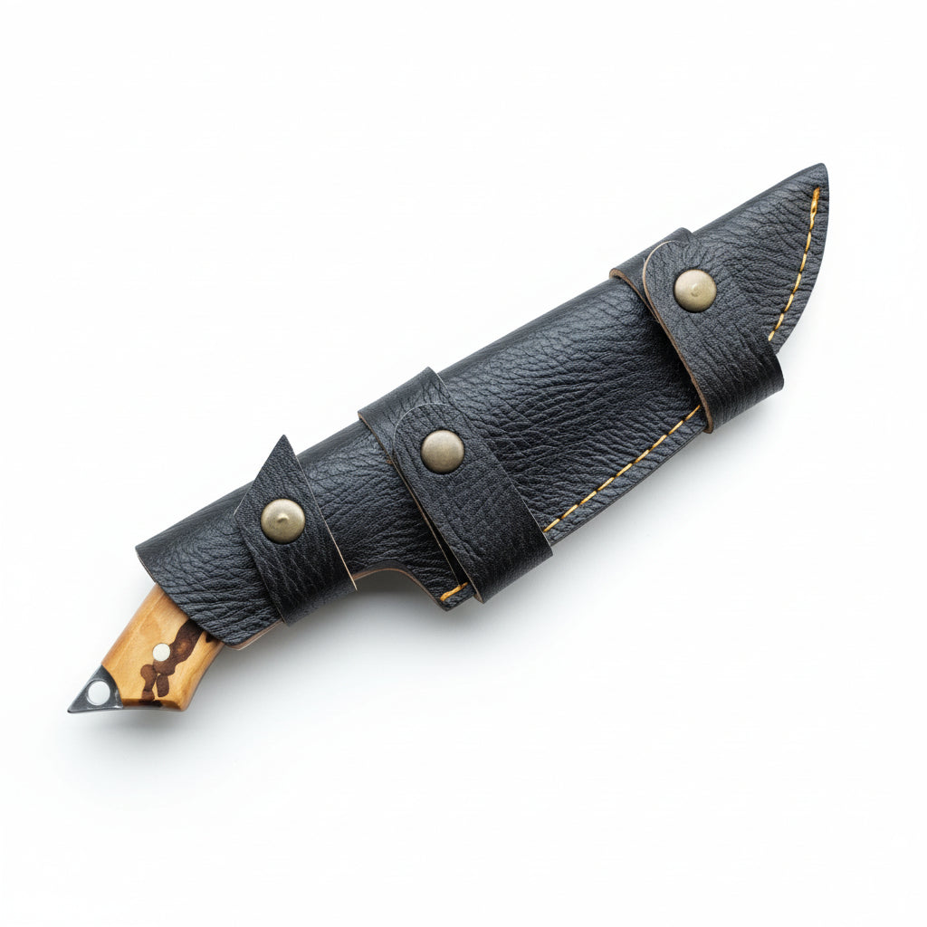 4034 Çelik Hibrit Sap Kamp Bıçağı – 25.5 cm Mavi Outdoor Bıçak