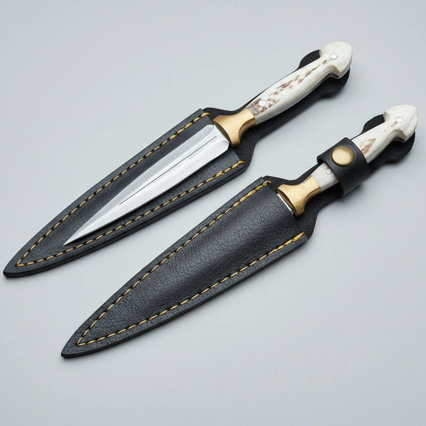 Geyik Boynuzu Sap Çerkes Model 20 CM Kamp Bıçağı