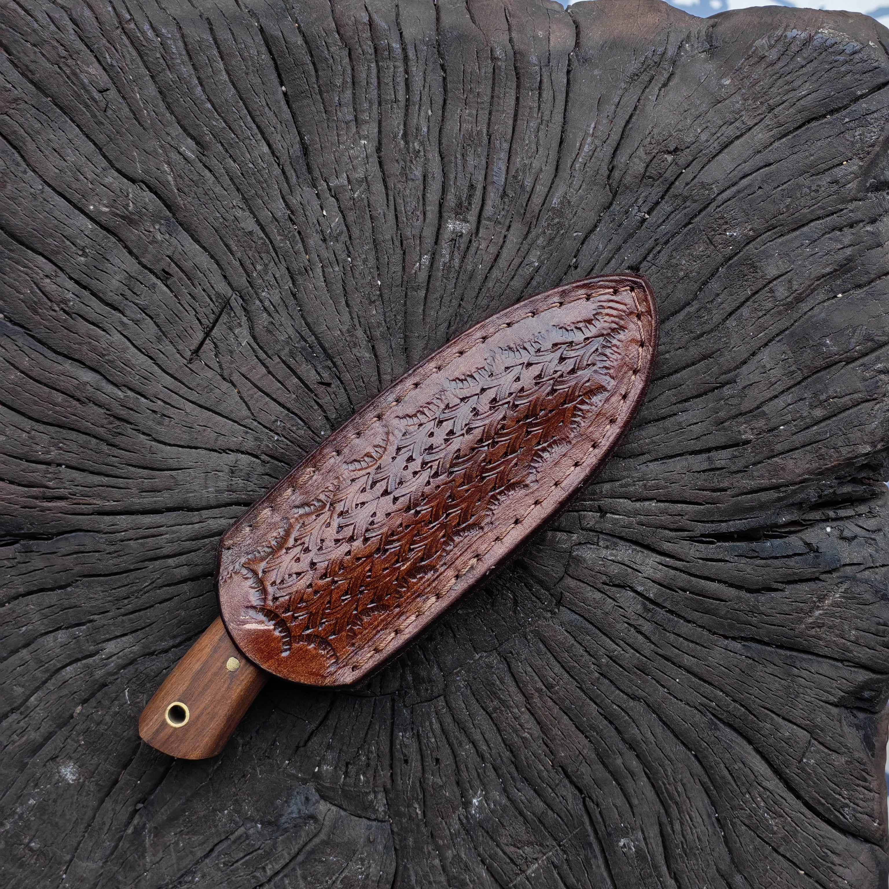 Paduk Ağaç Saplı Bushcraft Model 17 CM