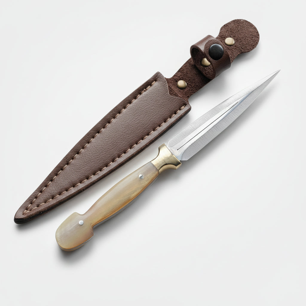 Koç Boynuzu Sap Çerkes Model 20 CM Kamp Bıçağı