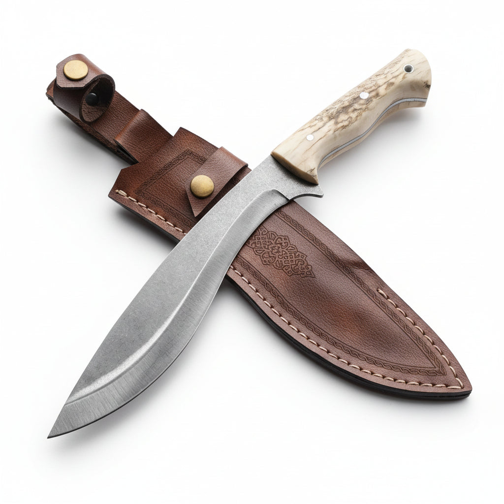Kukri Model Geyik Boynuzu Saplı 33 CM