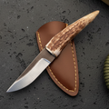 4116 Çelik Doğal Geyik Boynuzu Sap 16 CM Bushcraft Mini Kamp Bıçağı