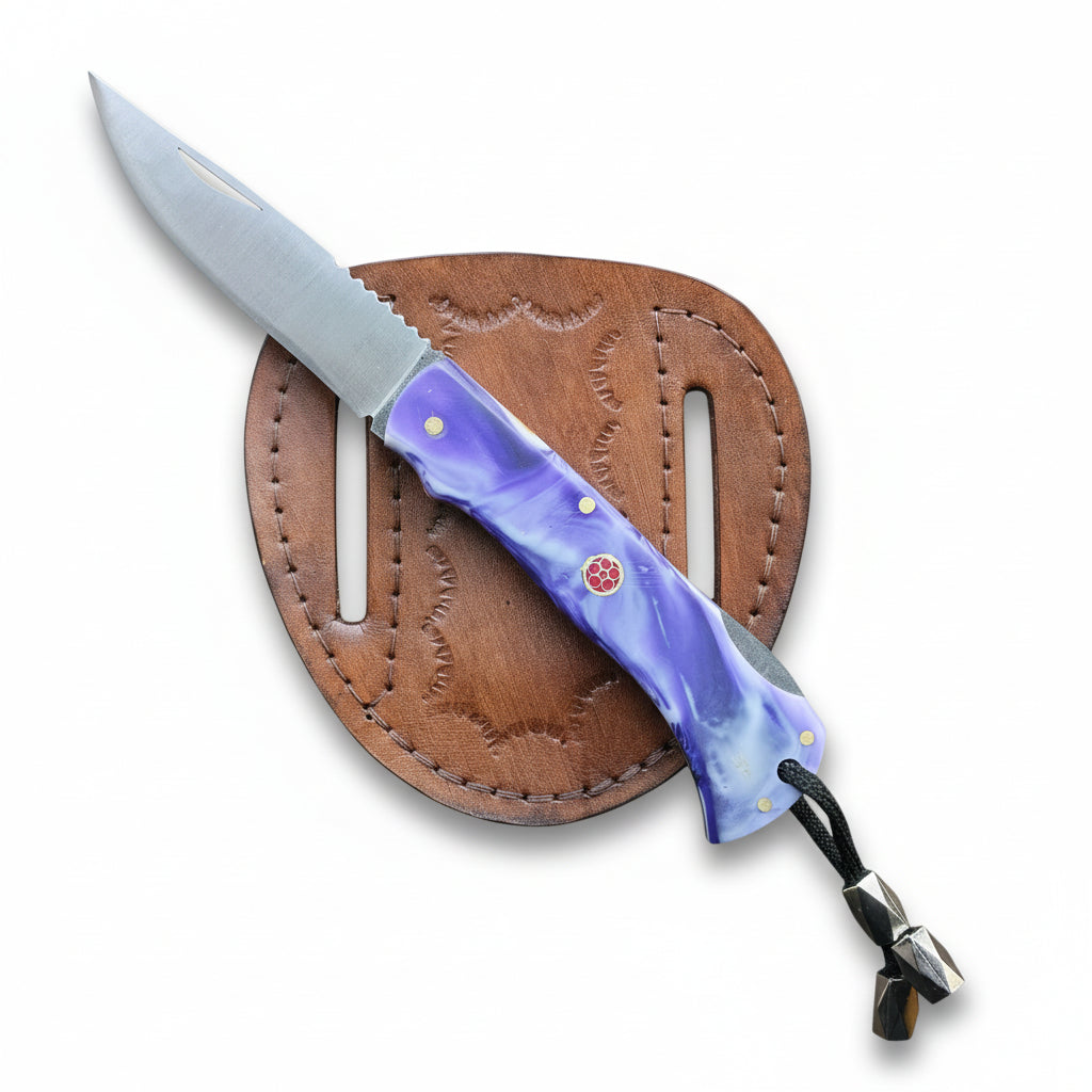 4116 Çelik Ceviz Ve Epoksi Hibrit Sap Katlanır Model - 20.5 Cm