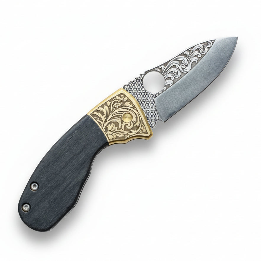 N690 Çelik 18 CM Balçak Gravür İşlemeli Naim Model