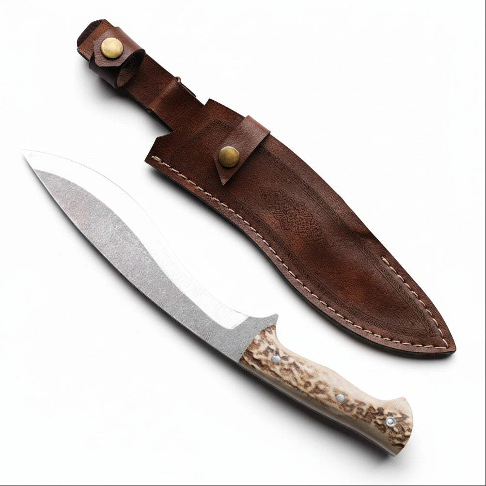 Kukri Model Geyik Boynuzu Saplı 33 CM